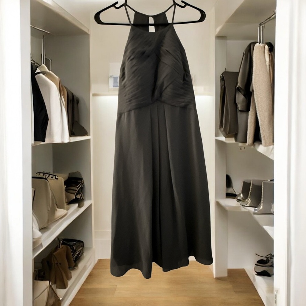 Elegant Grey Halter Dress size 4